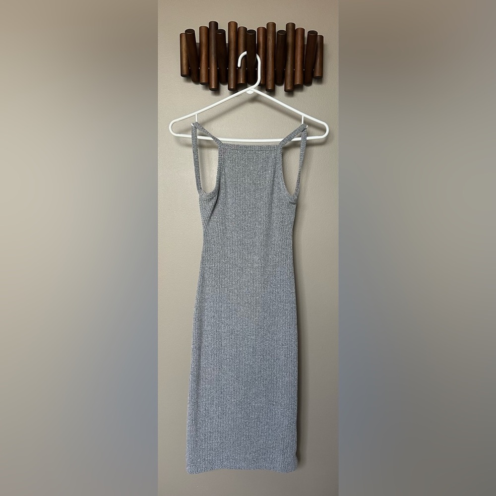 Community Gray Ribbed Sleeveless Dress